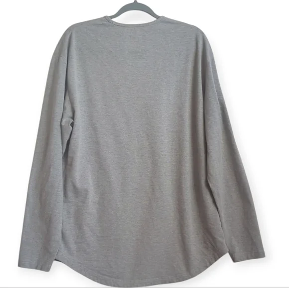 BYLT Basics Dtop Cut Crewneck Sweatshirt Long Sleeves Gray Size XL - Picture 2 of 8